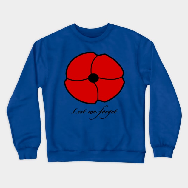 Lest we forget Crewneck Sweatshirt by Riesvectorart